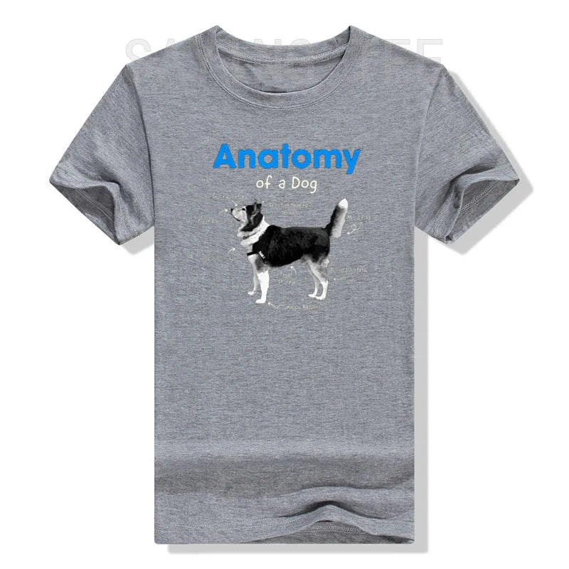 "Anatomy of a Dog" T-Shirt – Funny Graphic Tee for Dog Lovers | Casual Women’s Fashion Top | Novelty Gift