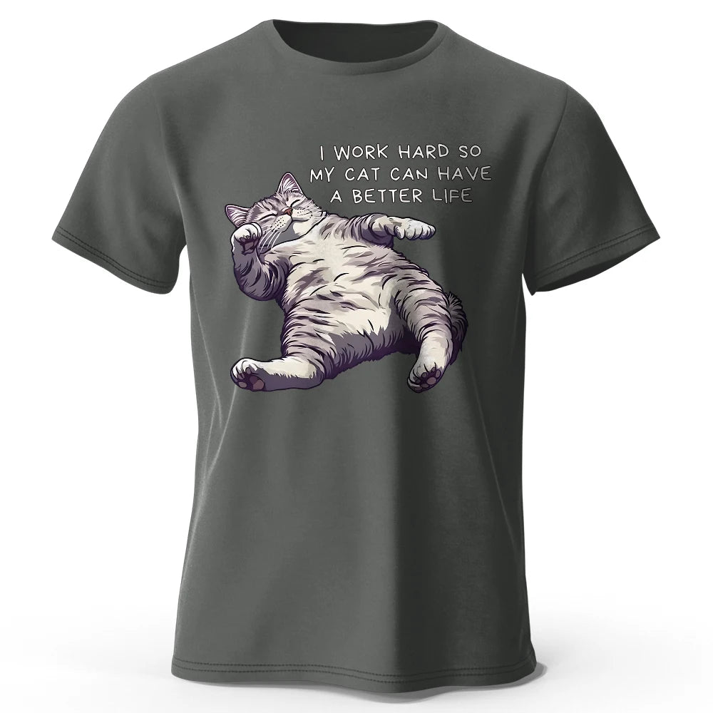 Kawaii Cat Lover T-Shirt – Soft Cotton Unisex Tee with Cute Anime-Inspired Design