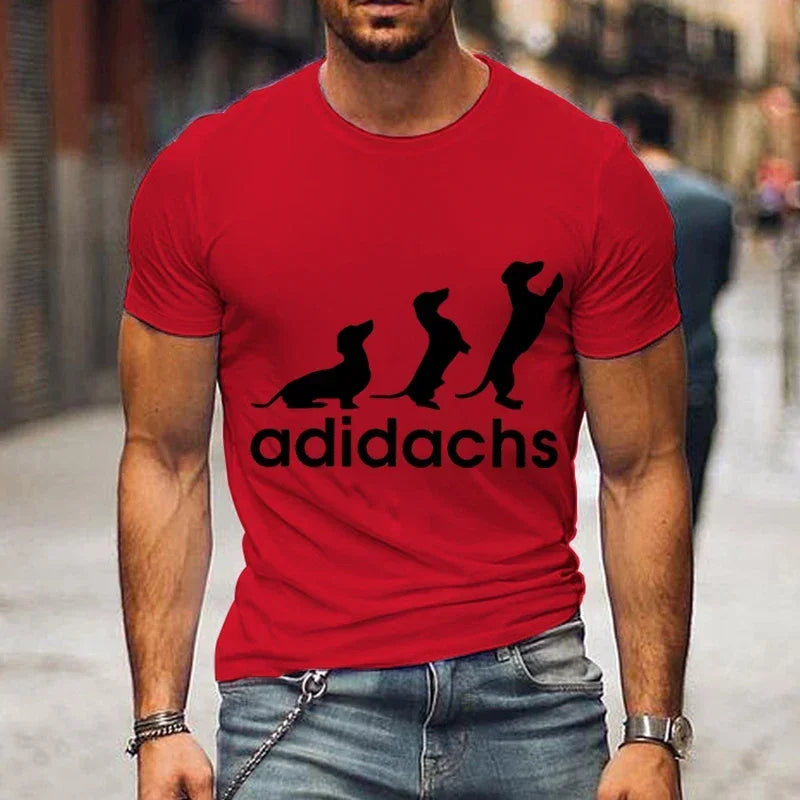 Dachshund Dog Lover T-Shirt – Unisex Graphic Tee for Men & Women | Harajuku Style Casual Oversized Shirt (M–5XL)