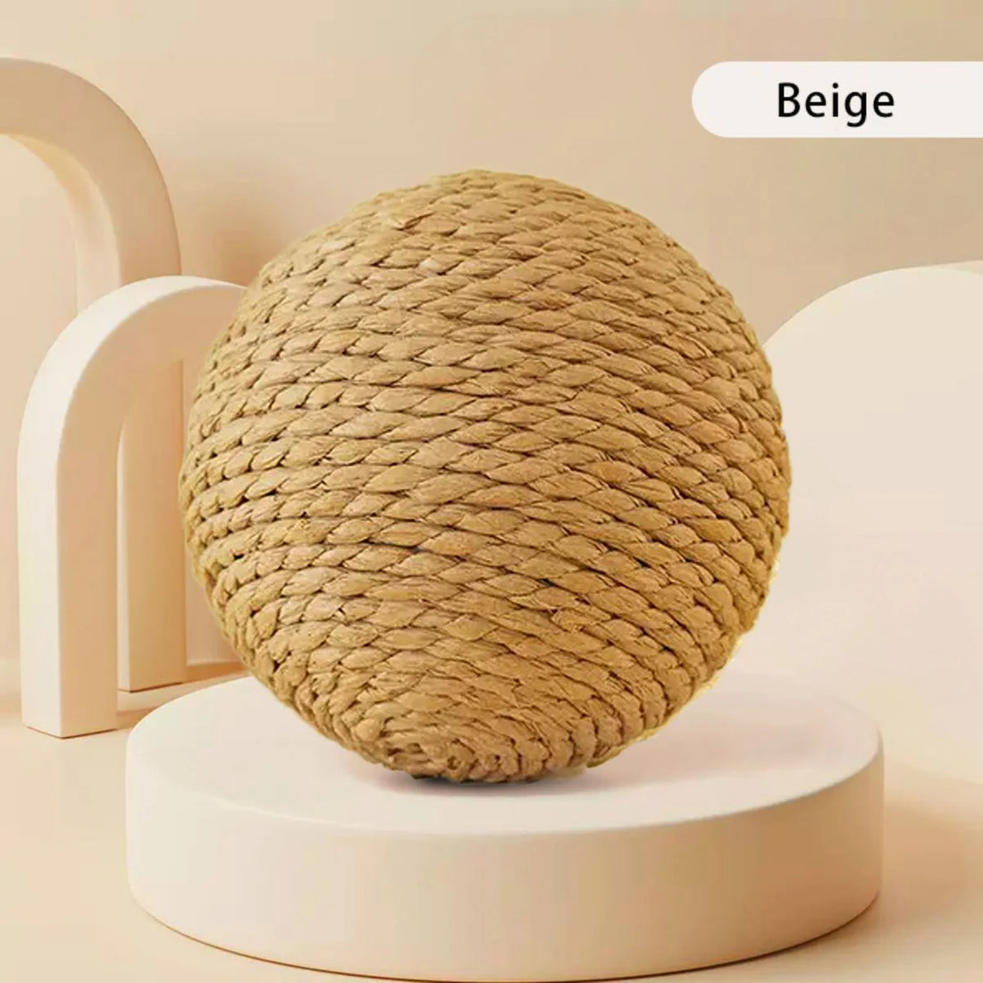 Sisal Cat Scratching Ball – Rotating Sound Toy for Indoor Play & Claw Training