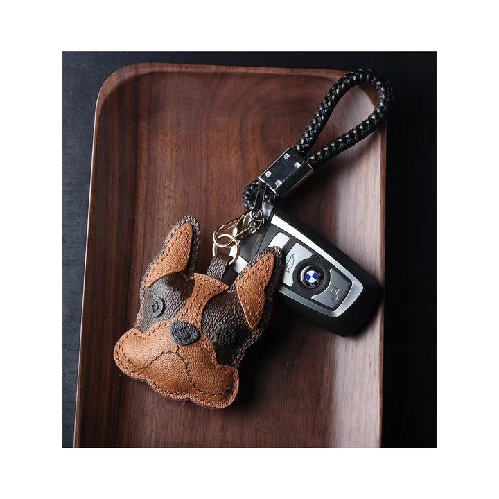 Leather Doggy Keychain Charm – Cute Puppy Dog Lover Gift | Doggie Bag Charm & Accessory for Pet Parents