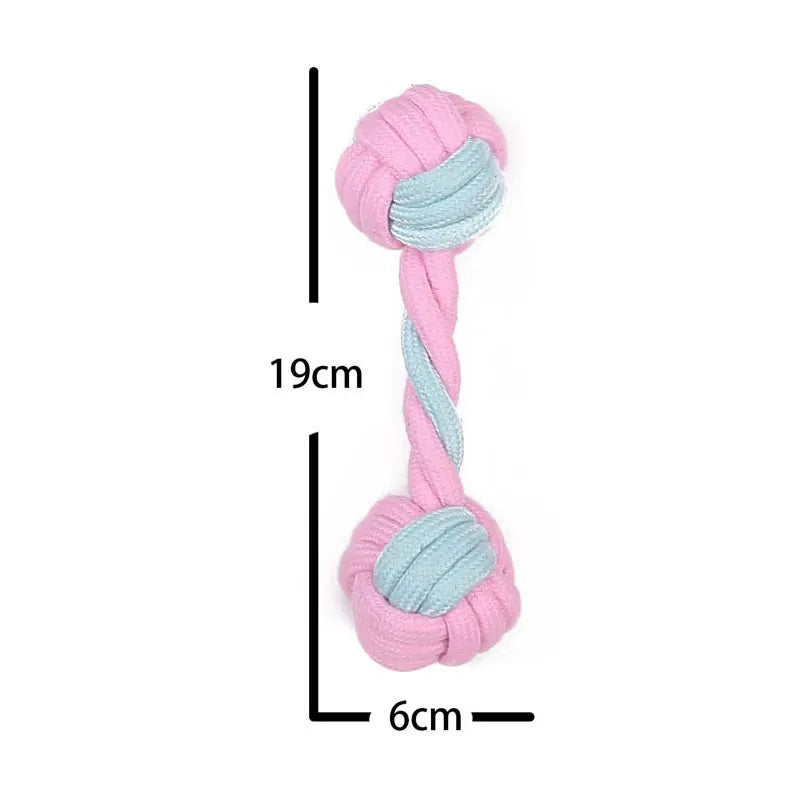 Chew Toy for Small Dogs – Cotton Rope Molar Ball | Dog Training & Teething Toy | Pet Accessories for Teeth Cleaning, Chewing & Play