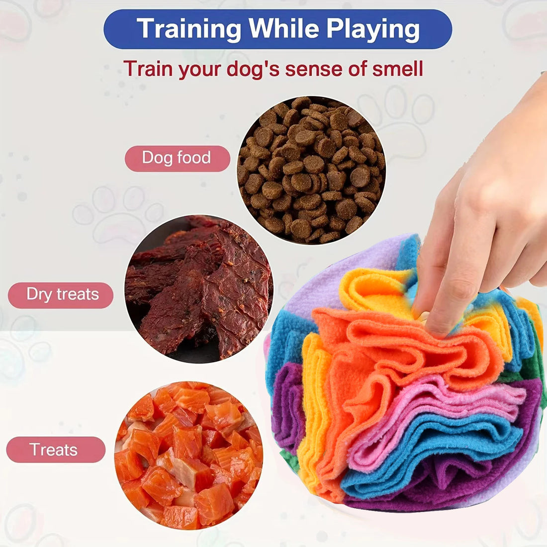 Interactive Dog Snuffle Ball – Treat Puzzle Toy for Large Dogs | Encourages Natural Foraging & Slow Feeding