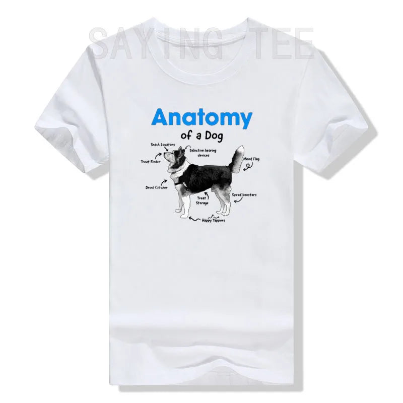 "Anatomy of a Dog" T-Shirt – Funny Graphic Tee for Dog Lovers | Casual Women’s Fashion Top | Novelty Gift