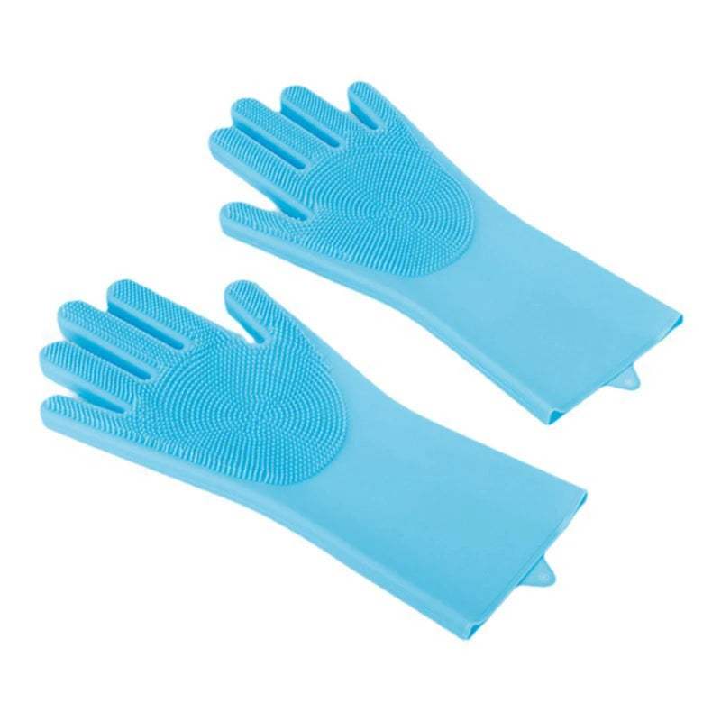 Silicone Pet Grooming & Bathing Gloves – Hair Removal, Massaging & Cleaning Tool for Dogs & Cats (1 Pair, 31×16cm)