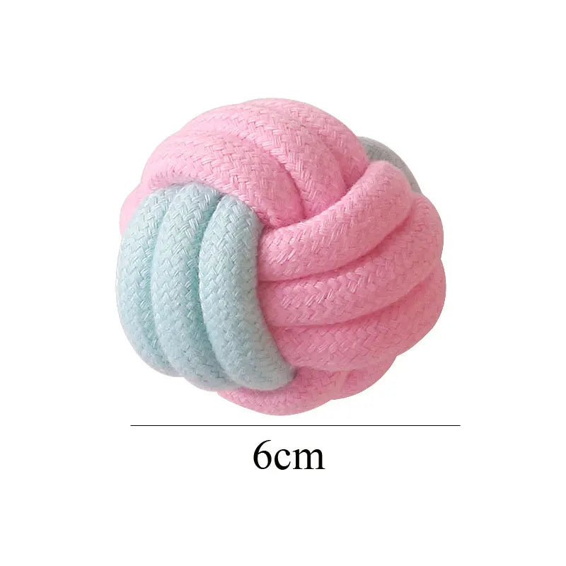 Chew Toy for Small Dogs – Cotton Rope Molar Ball | Dog Training & Teething Toy | Pet Accessories for Teeth Cleaning, Chewing & Play