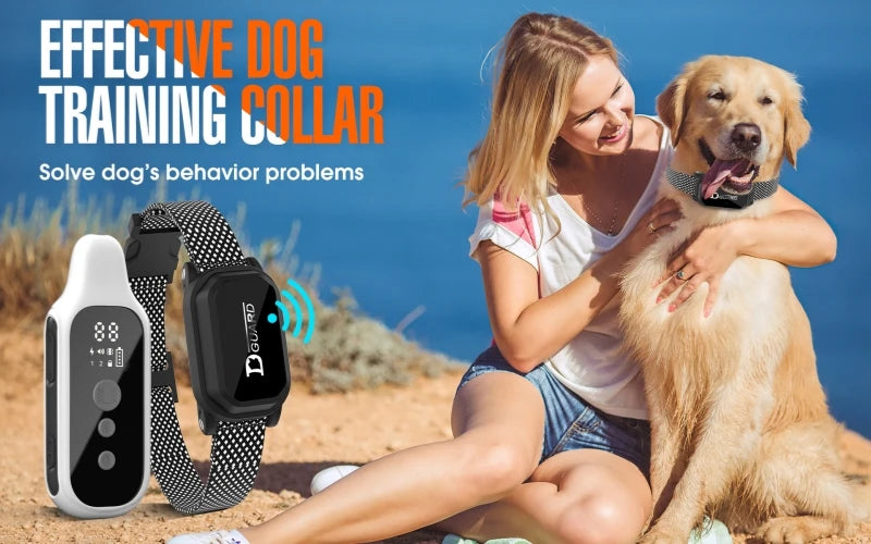800m Waterproof Dog Training Collar with Remote – Rechargeable Electric Shock, Vibration & Beep Modes – LCD Display, Adjustable Nylon Strap for Small, Medium, and Large Dogs