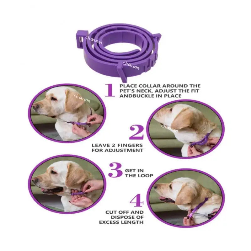 Pet Calm Collar – Adjustable, Waterproof Calming Collar for Dogs & Cats with Lavender & Chamomile (Lasts Up to 60 Days