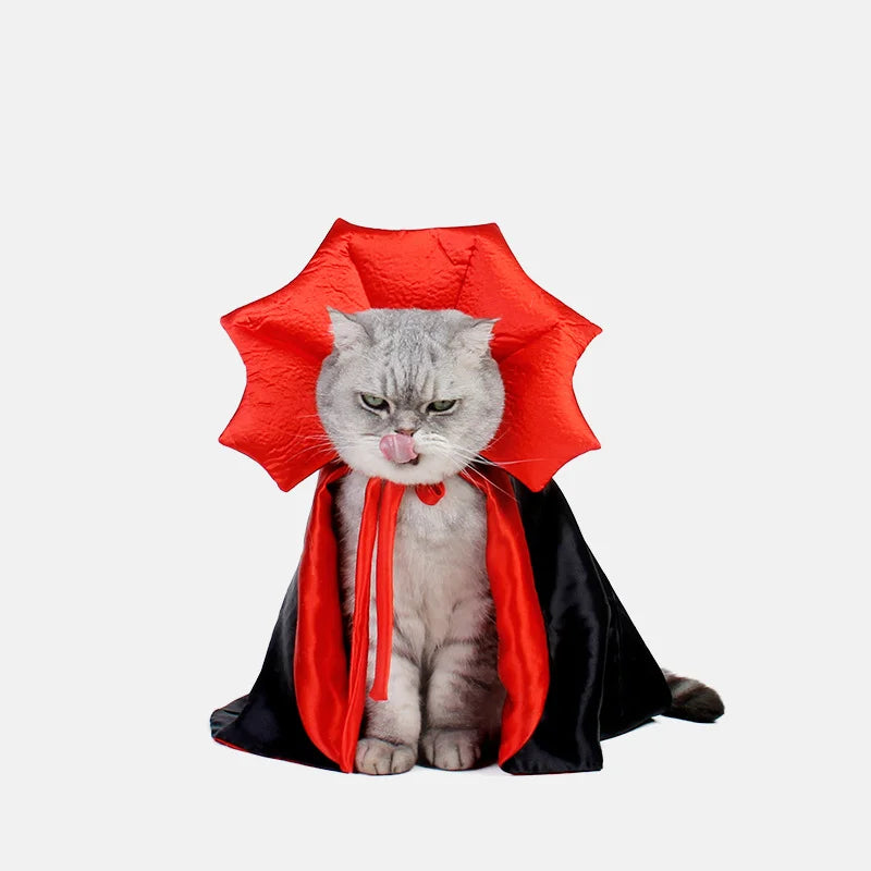 Cute Halloween Vampire Cloak for Cats & Small Dogs – Pet Costume for Halloween Cosplay | Kawaii Pet Outfit & Gift