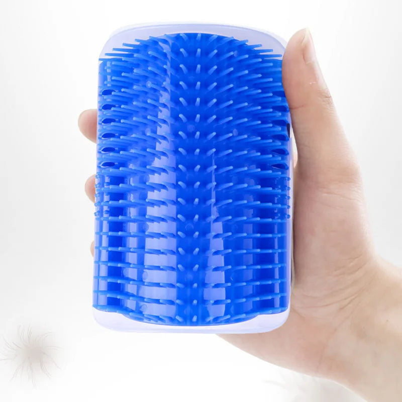 Cat Wall Corner Self-Grooming Brush – Pet Comb & Scratcher with Bristles | Arch Massager for Cats