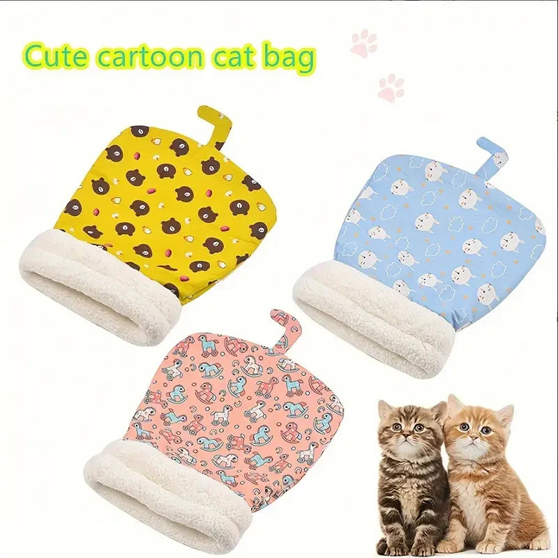 Cozy Plush Pet Sleeping Bag – Semi-Enclosed Tunnel Bed for Cats & Small Dogs | Soft, Warm, and Stuffed for Comfort