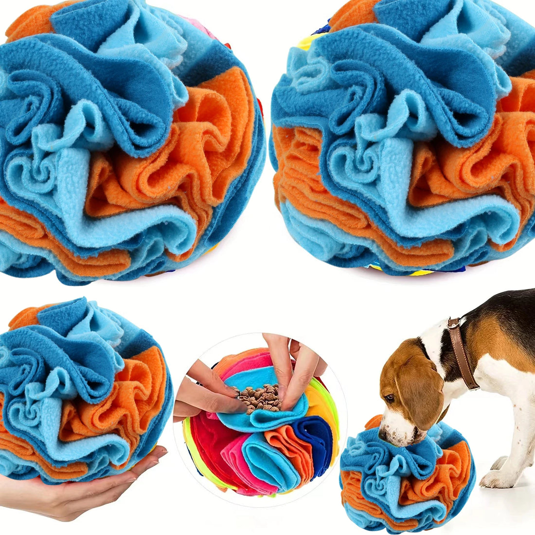 Interactive Dog Snuffle Ball – Treat Puzzle Toy for Large Dogs | Encourages Natural Foraging & Slow Feeding