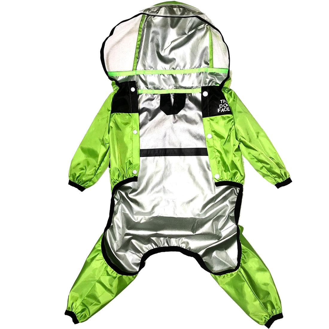 Waterproof Dog Raincoat – The Dog Face Jumpsuit Style Pet Rain Jacket with Hood for Small to Large Dogs