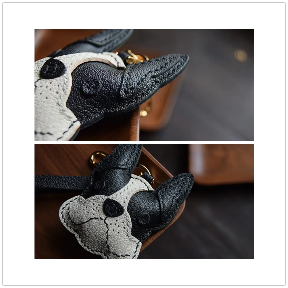 Leather Doggy Keychain Charm – Cute Puppy Dog Lover Gift | Doggie Bag Charm & Accessory for Pet Parents