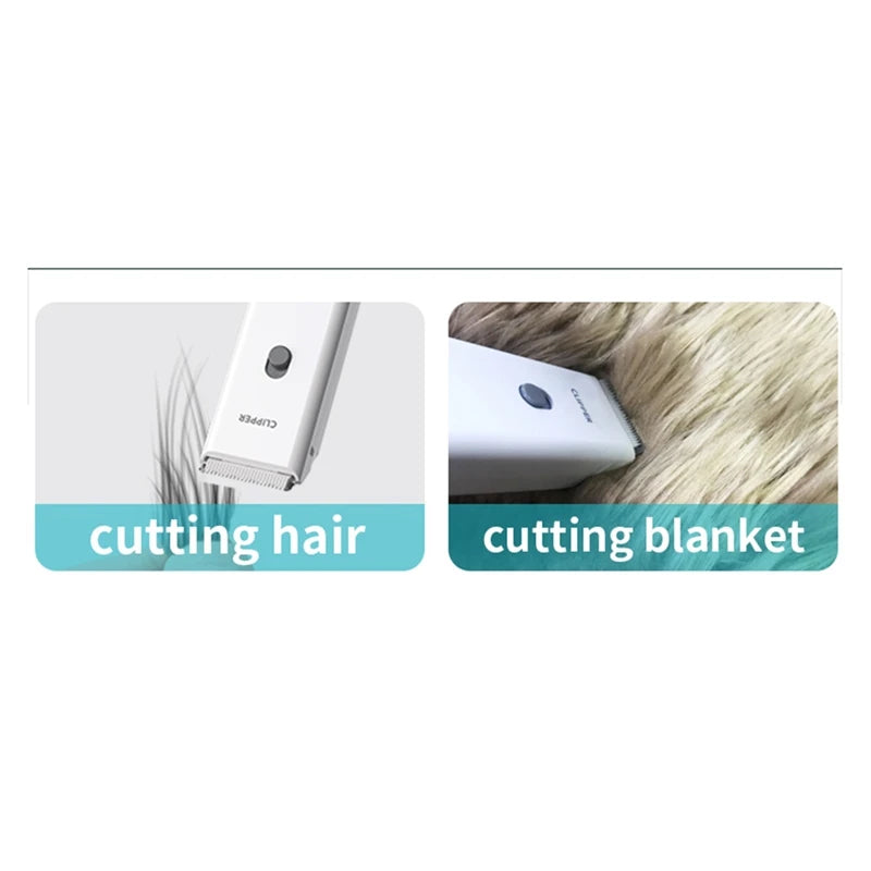 Waterproof Electric Pet Hair Clippers – Low Noise USB Rechargeable Grooming Trimmer for Kittens & Puppies