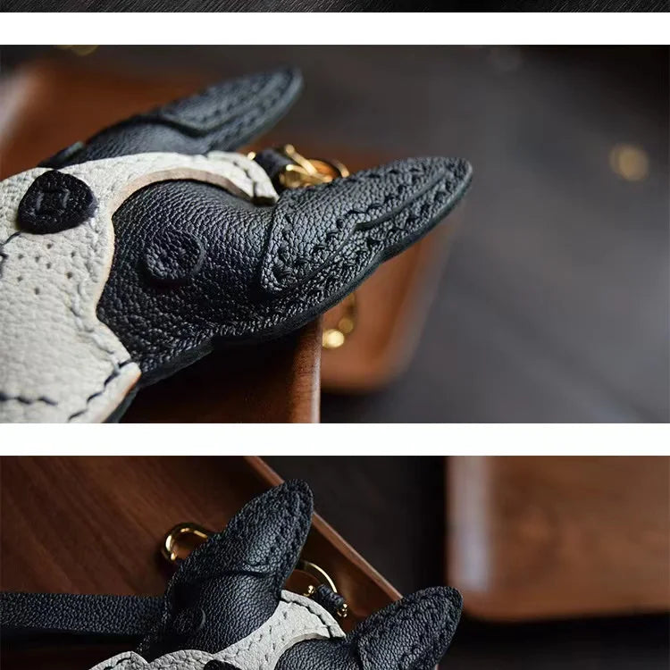 Leather Doggy Keychain Charm – Cute Puppy Dog Lover Gift | Doggie Bag Charm & Accessory for Pet Parents