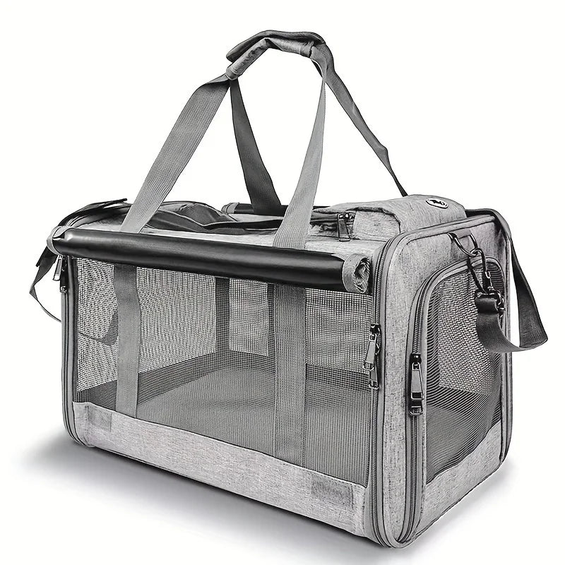 Soft-Sided Pet Carrier for Large & Medium Cats – Breathable Travel Carrier for Big Cats, Small Dogs & Puppies – Airline-Approved Foldable Pet Bag