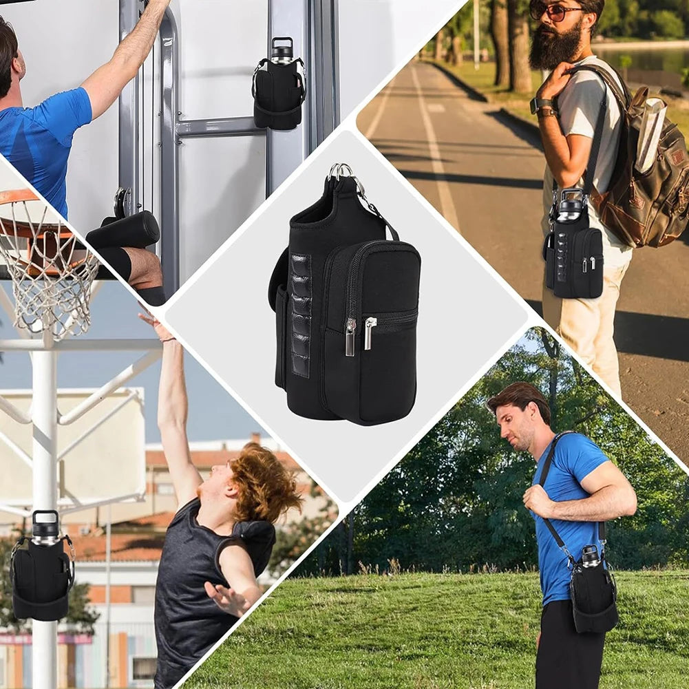 Magnetic Water Bottle Sling Bag – Crossbody Carrier with Phone Holder for Men & Women