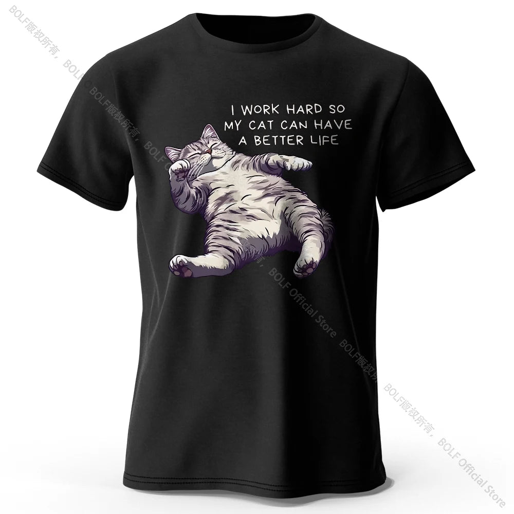 Kawaii Cat Lover T-Shirt – Soft Cotton Unisex Tee with Cute Anime-Inspired Design