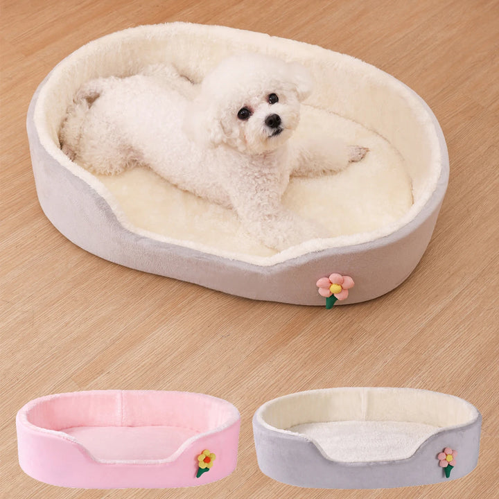 Dog Bed for Small Dogs & Cats – Cozy Fence-Shaped Pet Bed | Breathable, Washable, Anti-Slip Design