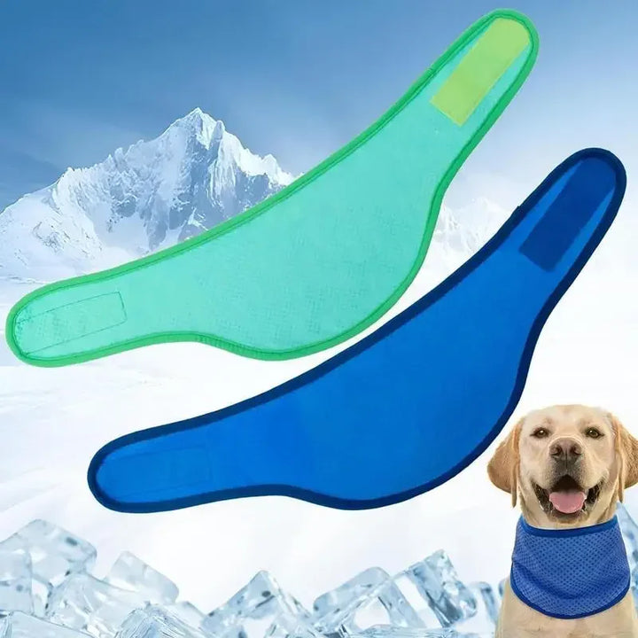 Cooling Bandana for Dogs – Super Absorbent Ice Towel Collar with Adjustable Carabiner | Reusable Summer Cooling Scarf for Medium & Large Dogs