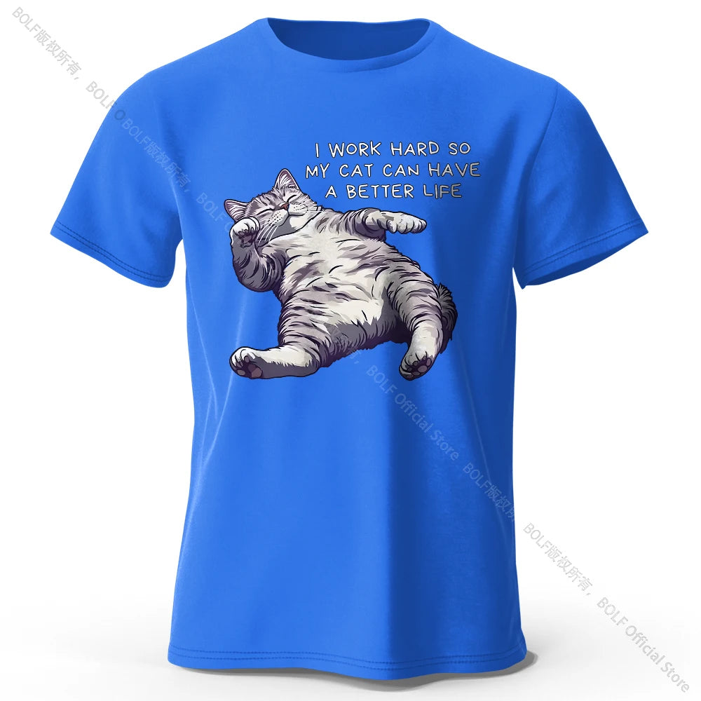 Kawaii Cat Lover T-Shirt – Soft Cotton Unisex Tee with Cute Anime-Inspired Design