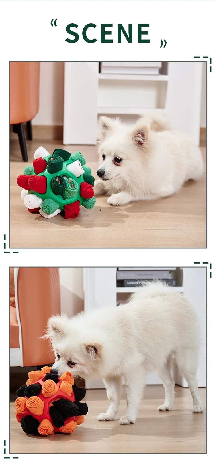 Sniffing Puzzle Toy for Dogs & Cats – Interactive Training Feeder with Hidden Treat Compartments