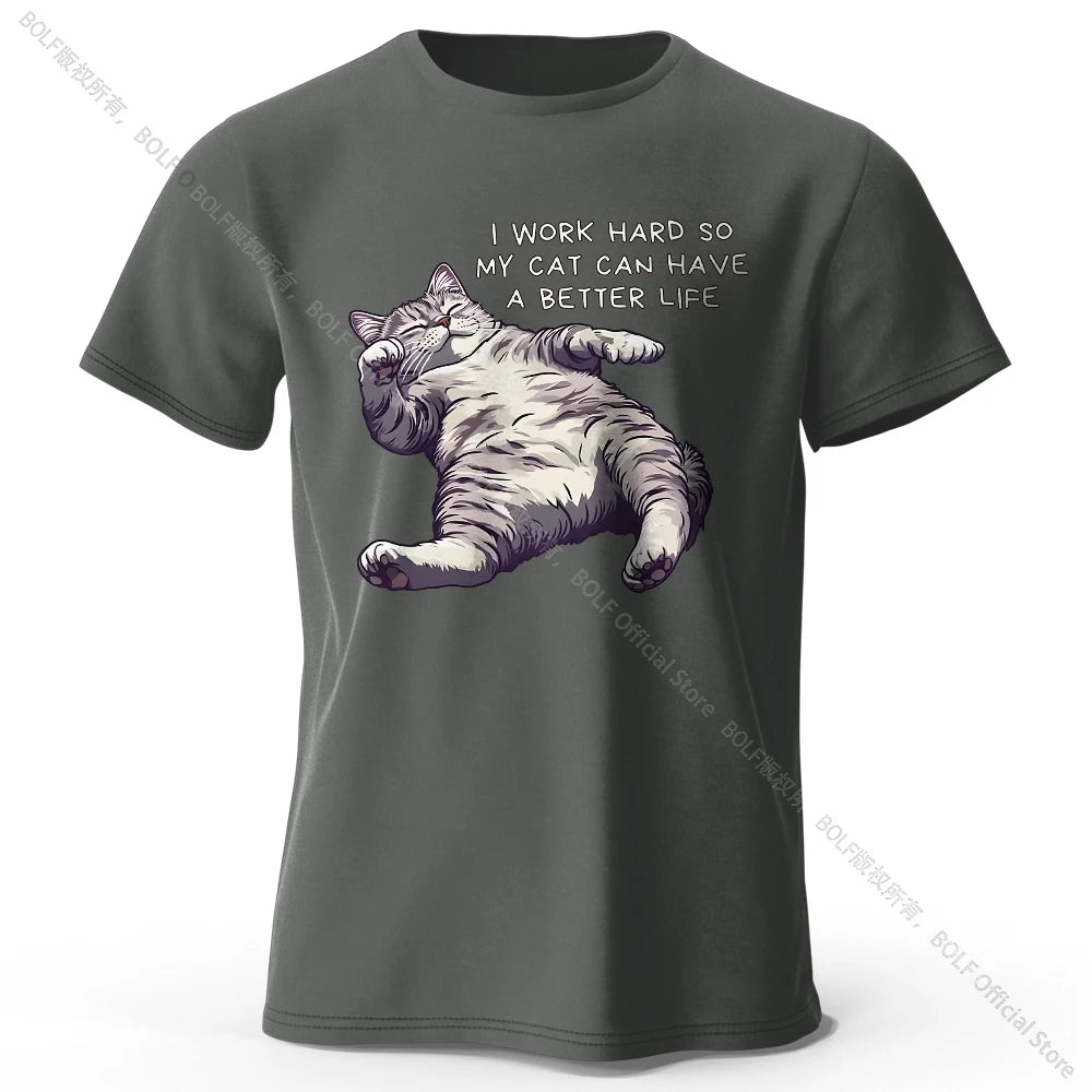 Kawaii Cat Lover T-Shirt – Soft Cotton Unisex Tee with Cute Anime-Inspired Design