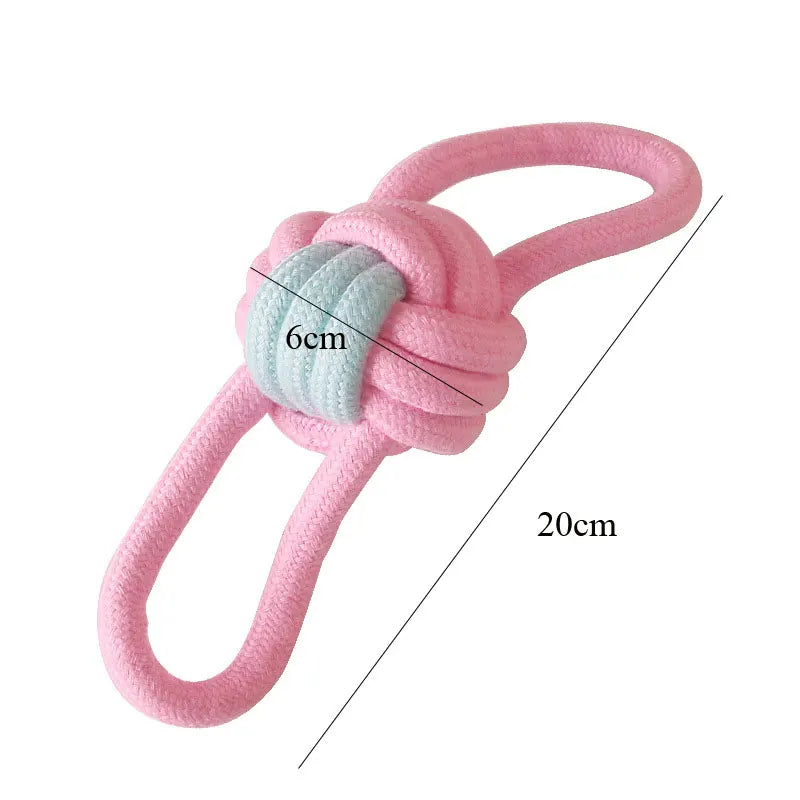 Chew Toy for Small Dogs – Cotton Rope Molar Ball | Dog Training & Teething Toy | Pet Accessories for Teeth Cleaning, Chewing & Play