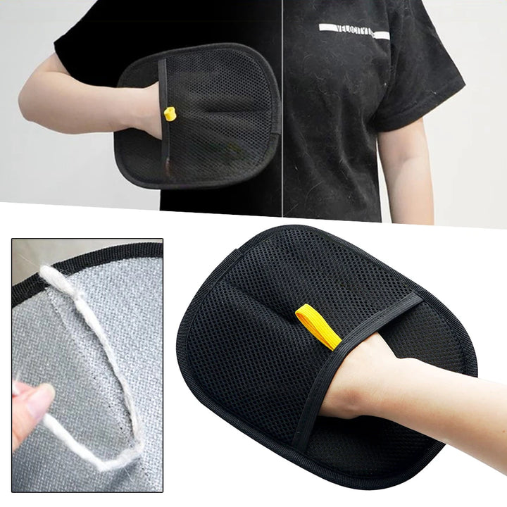 Double-Sided Pet Grooming Gloves – Hair Remover & Static Dedusting Brush for Pets, Furniture, & Clothing (24×16cm)