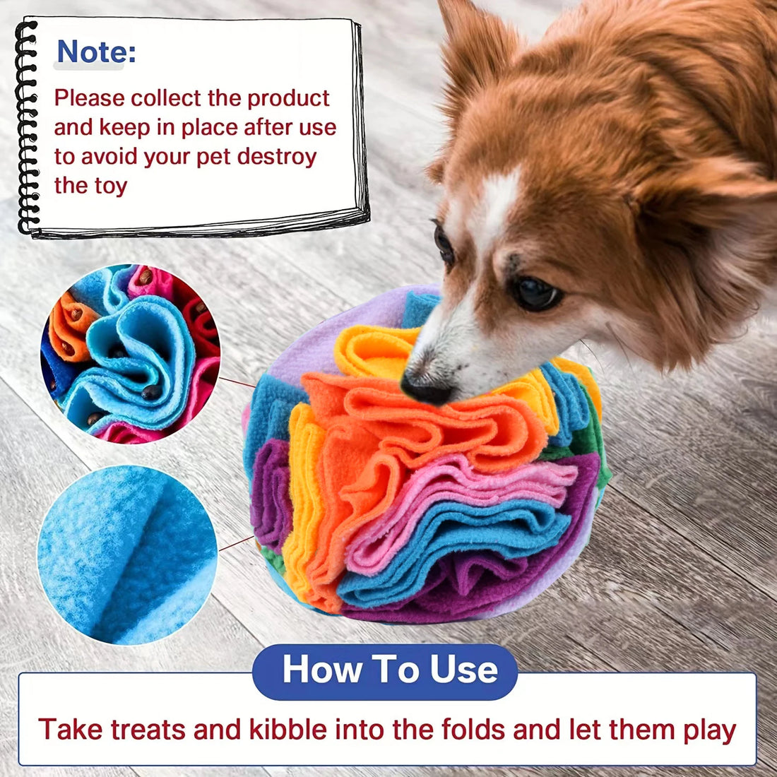 Interactive Dog Snuffle Ball – Treat Puzzle Toy for Large Dogs | Encourages Natural Foraging & Slow Feeding