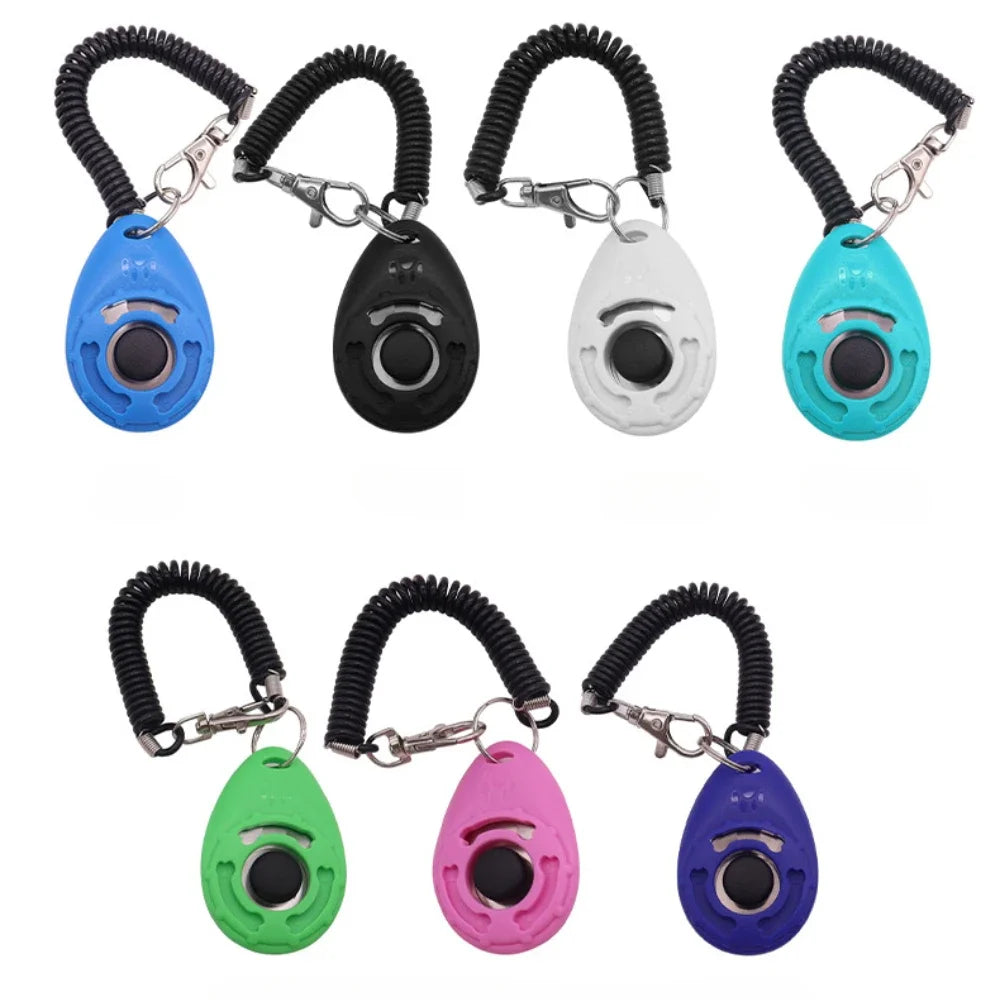 Dog Training Clicker with Adjustable Wrist Strap – Easy to Use Pet Trainer for Dogs, Cats, Puppies, Birds, Horses – Lightweight & Durable Obedience Tool