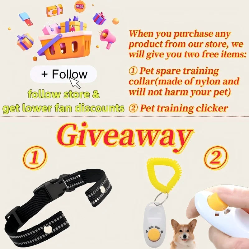 800m Waterproof Dog Training Collar with Remote – Rechargeable Electric Shock, Vibration & Beep Modes – LCD Display, Adjustable Nylon Strap for Small, Medium, and Large Dogs