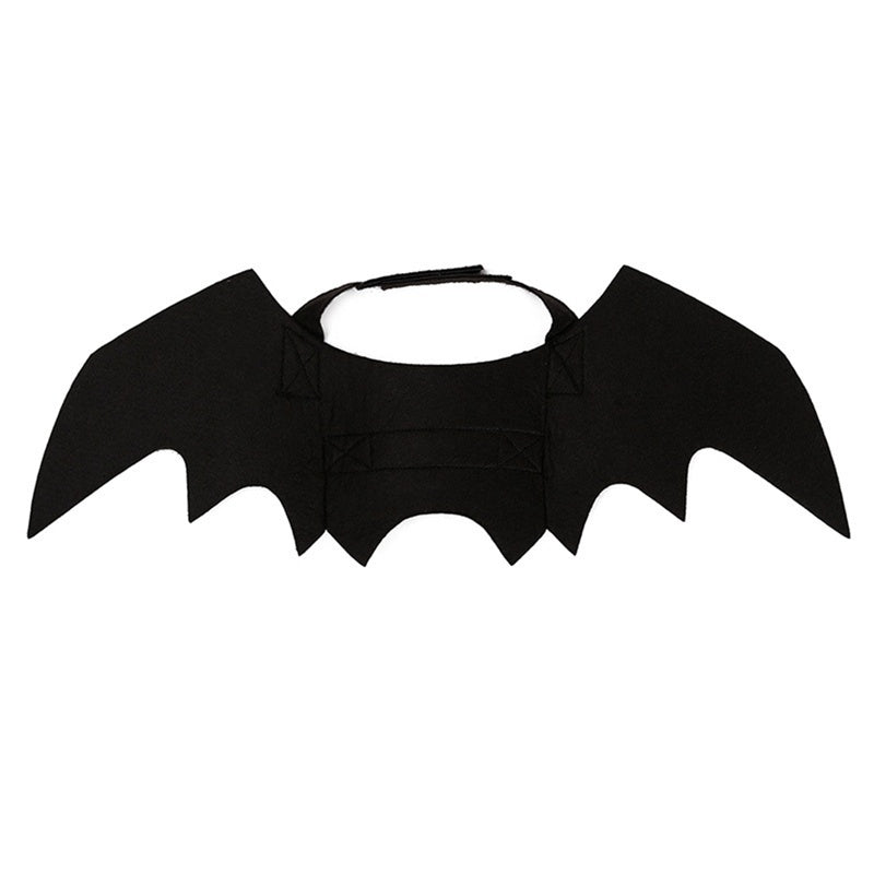 Halloween Bat Wings Costume for Cats & Dogs – Black Felt Harness Outfit | Pet Cosplay Party Clothes