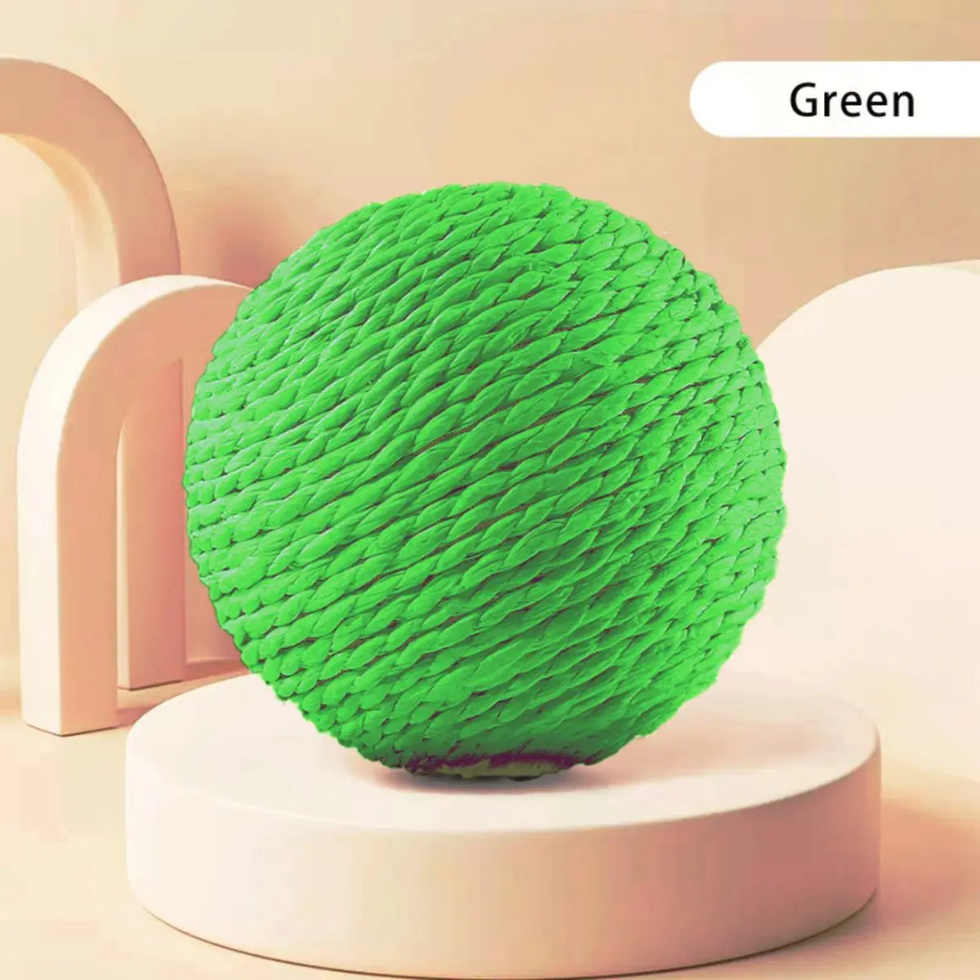 Sisal Cat Scratching Ball – Rotating Sound Toy for Indoor Play & Claw Training