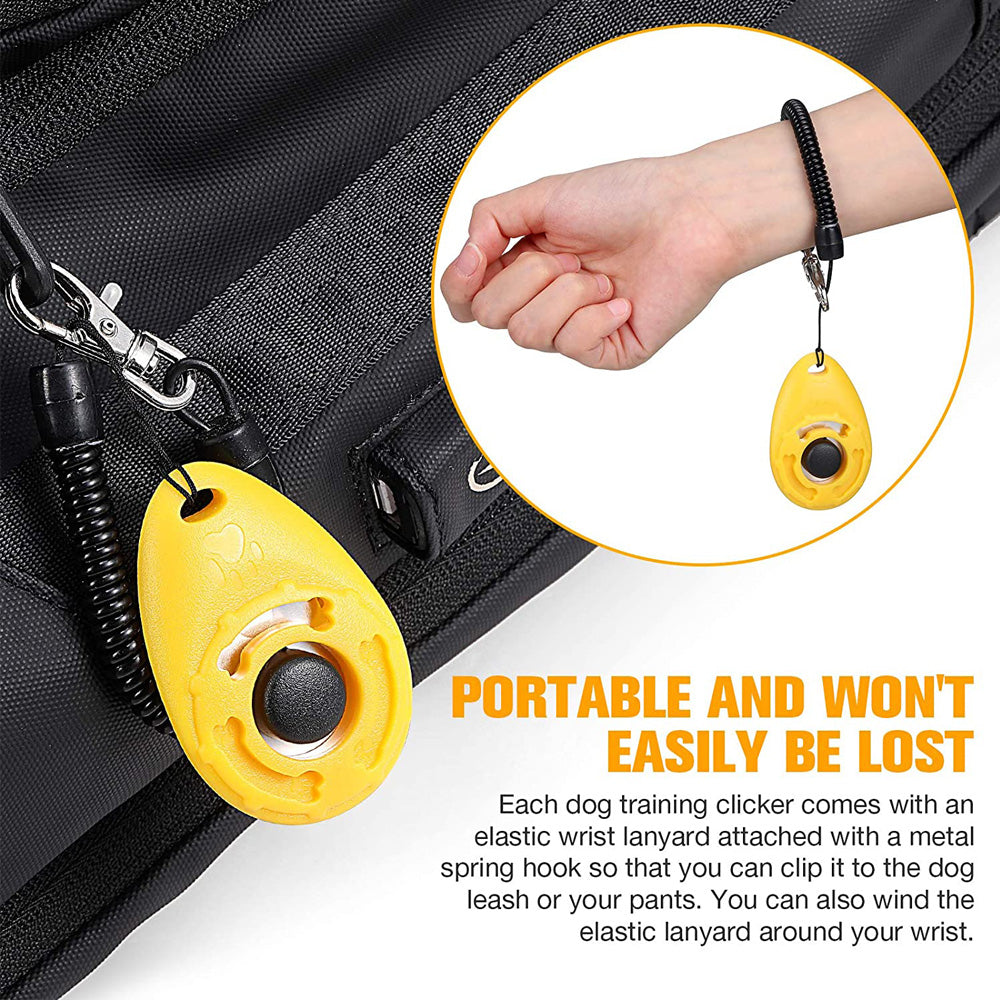 2-Pack Dog Training Clicker with Adjustable Wrist Strap – Lightweight, Durable & Easy to Use for Dogs, Cats, Birds, Horses & More
