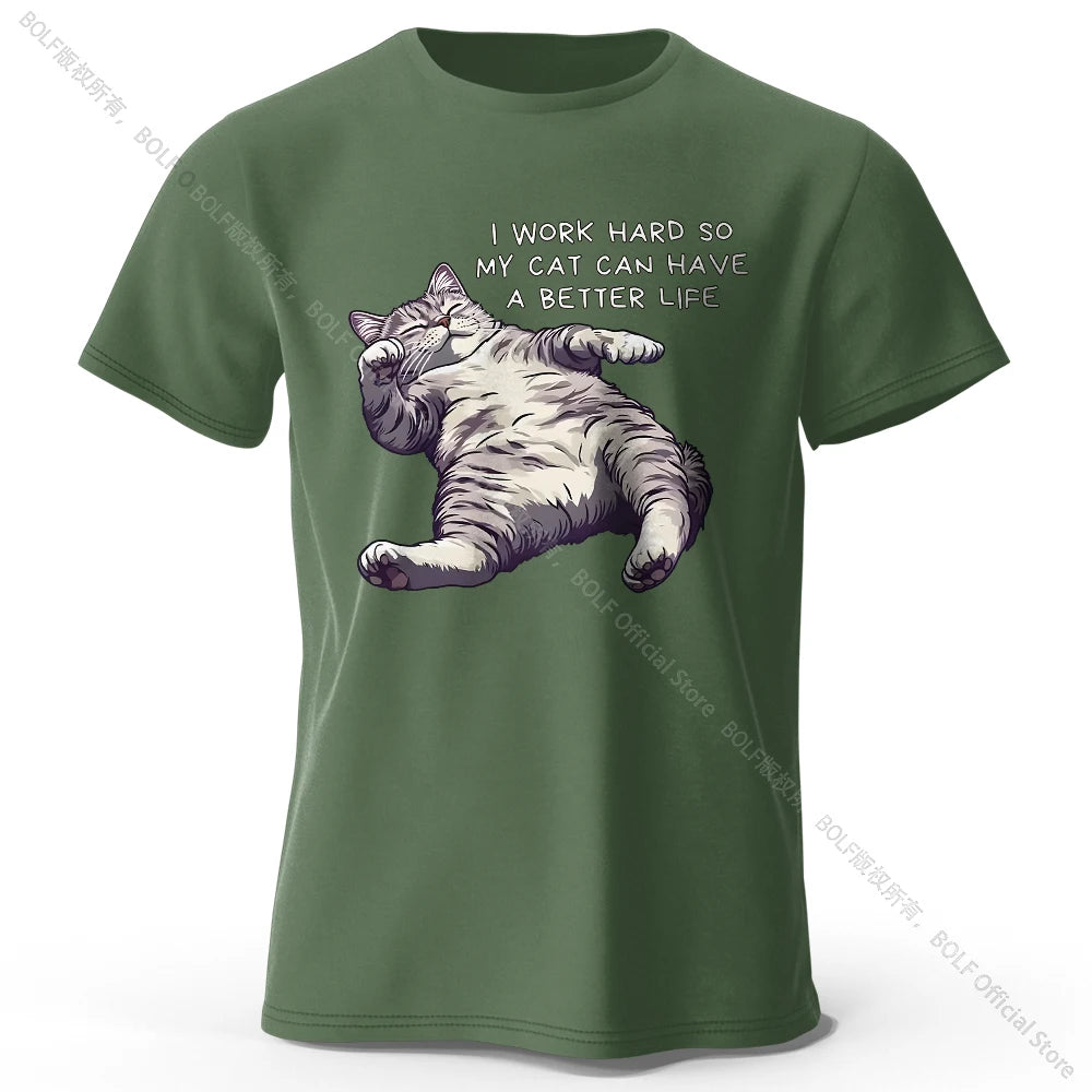 Kawaii Cat Lover T-Shirt – Soft Cotton Unisex Tee with Cute Anime-Inspired Design