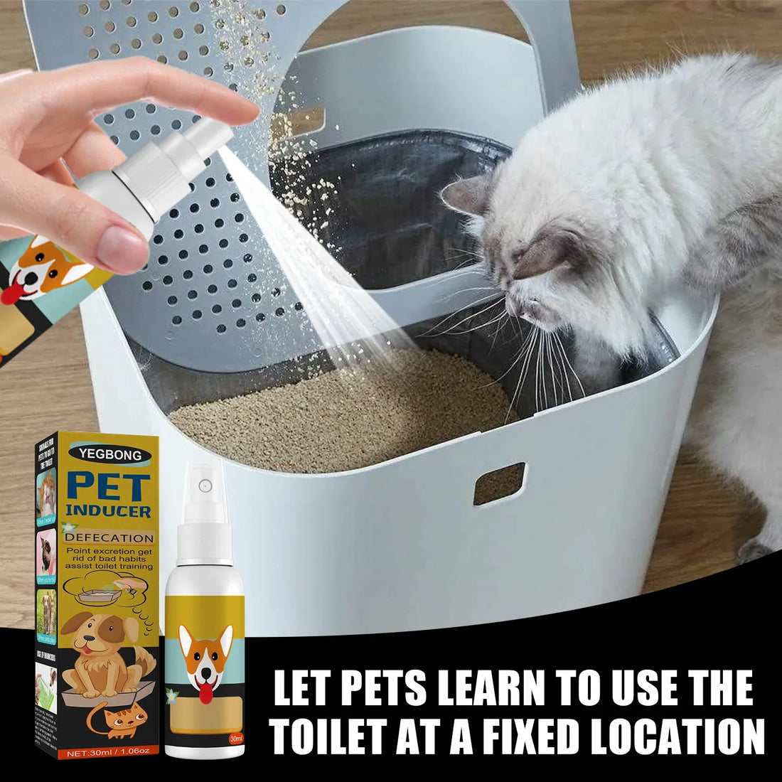 Pet Potty Training Spray for Dogs & Cats – 30ml Toilet Training Aid for Puppies, Kittens, Indoor & Outdoor Use – Urine & Poop Location Attractant – Defecation Inducer