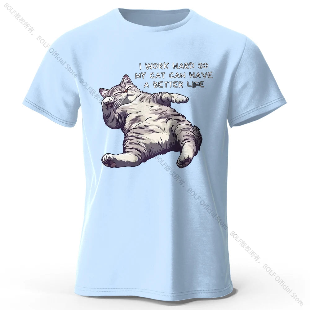 Kawaii Cat Lover T-Shirt – Soft Cotton Unisex Tee with Cute Anime-Inspired Design