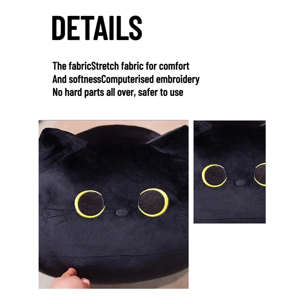 Black Cat Plush Toy – Soft Stuffed Animal Doll