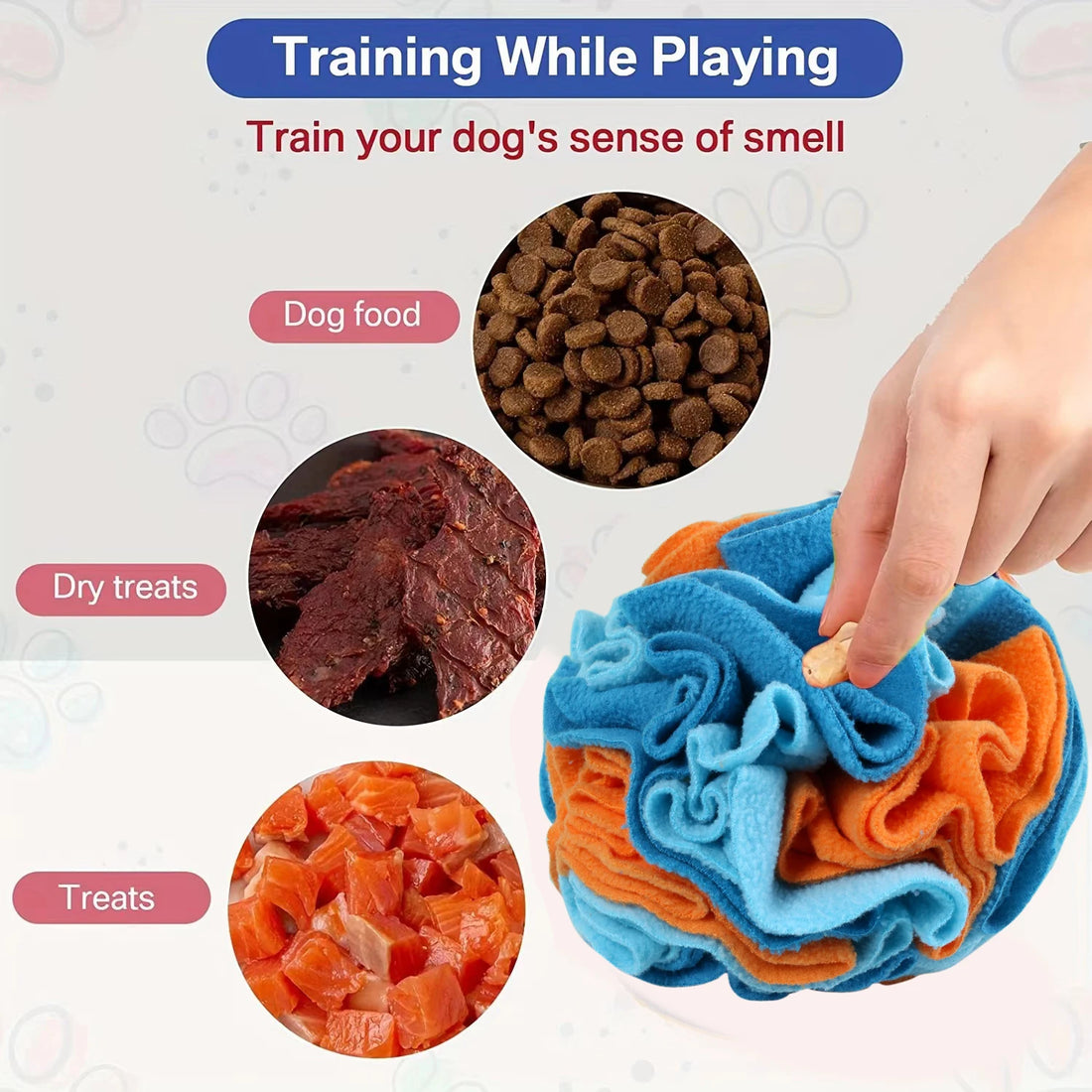 Interactive Dog Snuffle Ball – Treat Puzzle Toy for Large Dogs | Encourages Natural Foraging & Slow Feeding