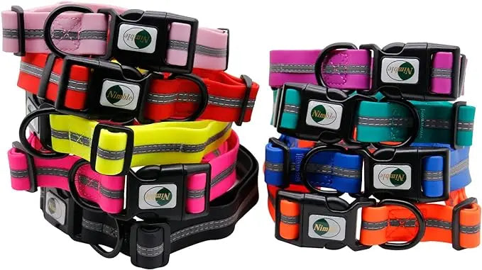Waterproof Reflective Dog Collar – Adjustable, Anti-Odor, Durable Flex-Poly Design for Active Dogs