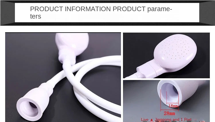 Portable Handheld Pet Shower Head – Tub Faucet Attachment Hose for Dogs, Cats & People (127.4cm)