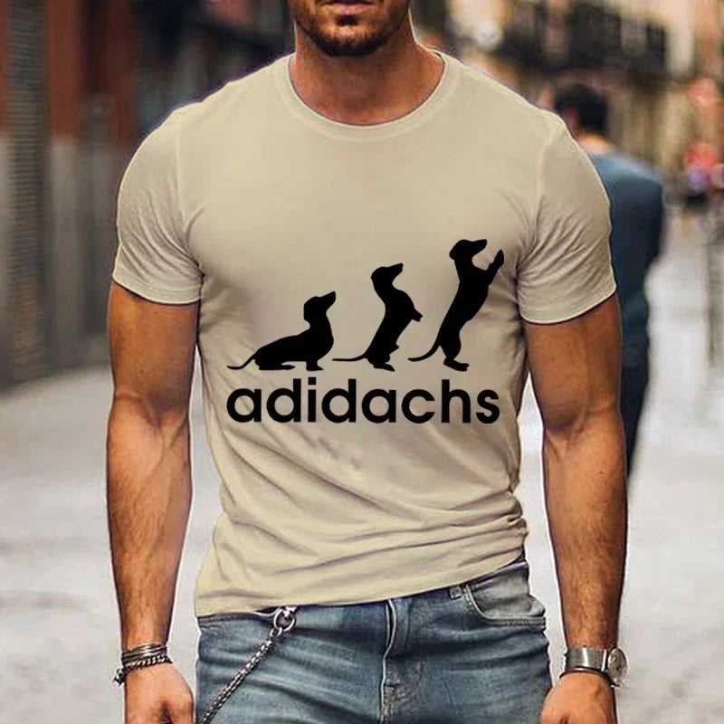 Dachshund Dog Lover T-Shirt – Unisex Graphic Tee for Men & Women | Harajuku Style Casual Oversized Shirt (M–5XL)