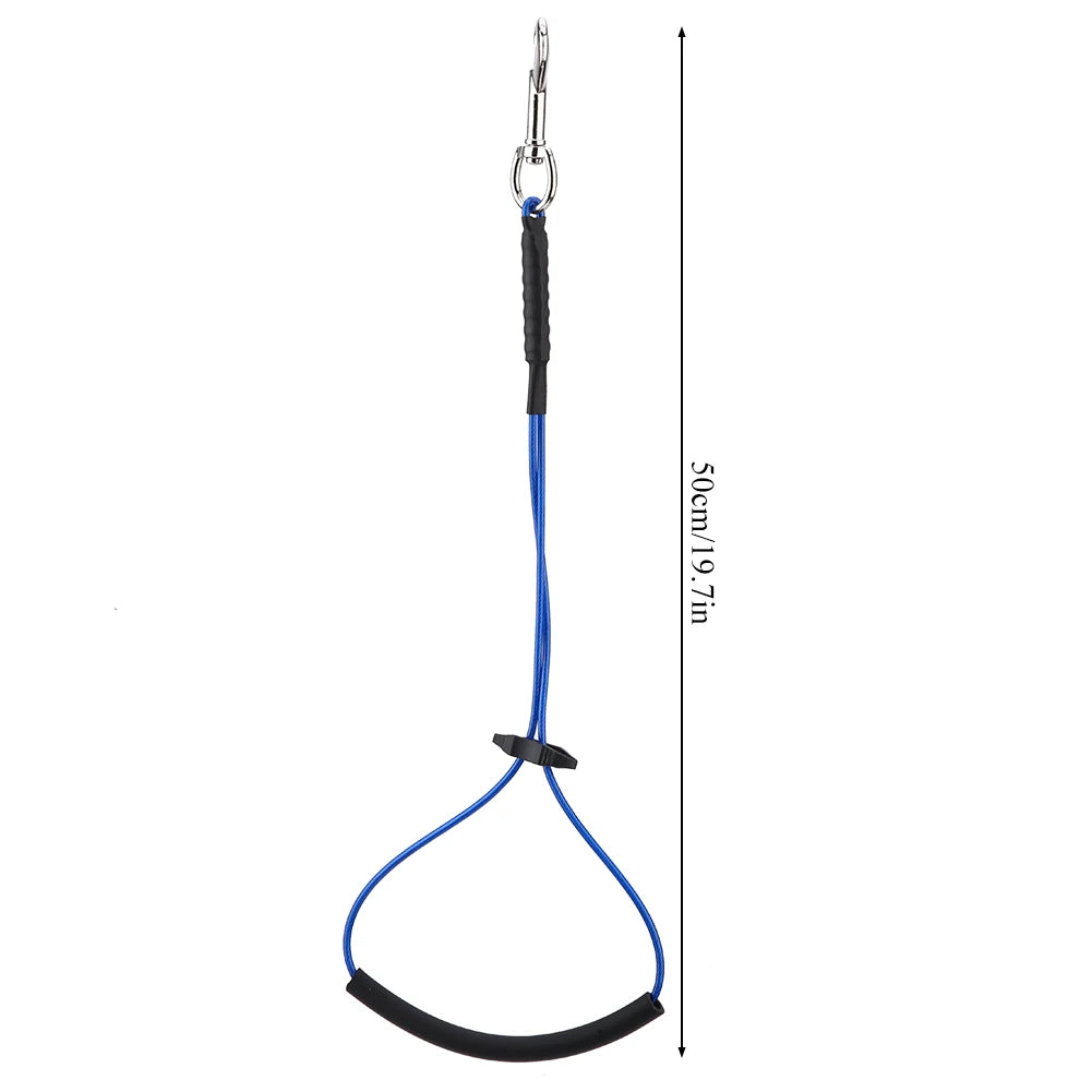 Pet Grooming Noose Loop – Adjustable Steel Wire Grooming Restraint for Table Arm, Bath, or Tub | Safe Dog & Cat Grooming Tool (19.7 in)