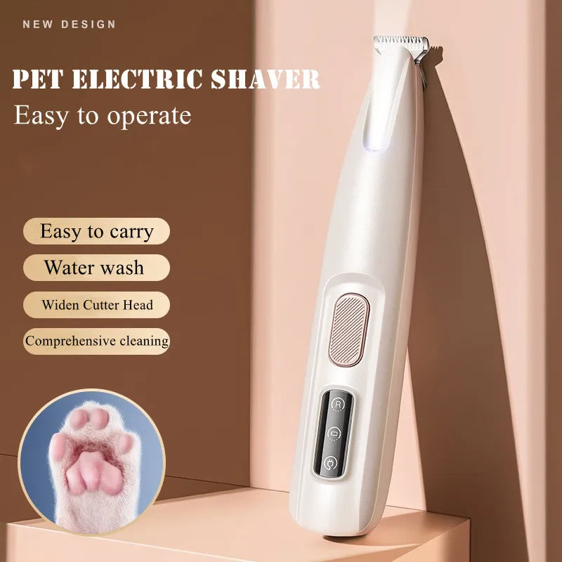 Pet Grooming Clippers with LED Light – Rechargeable Electric Trimmer for Dogs, Cats, Paws, Ears & Face – Quiet Hair Cutting Tool for Small Pets