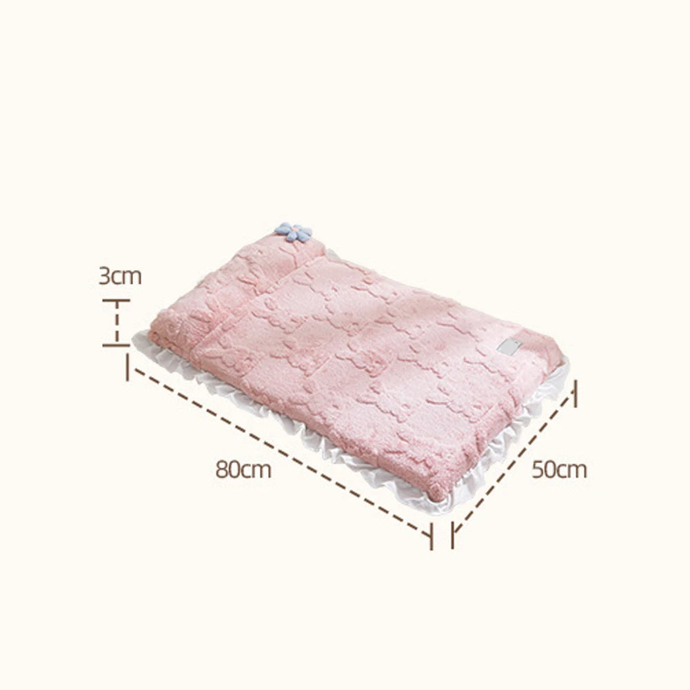 Washable Cat & Dog Bed Mat – Anti-Slip, Soft Plush Pet Cushion for Puppies & Kittens
