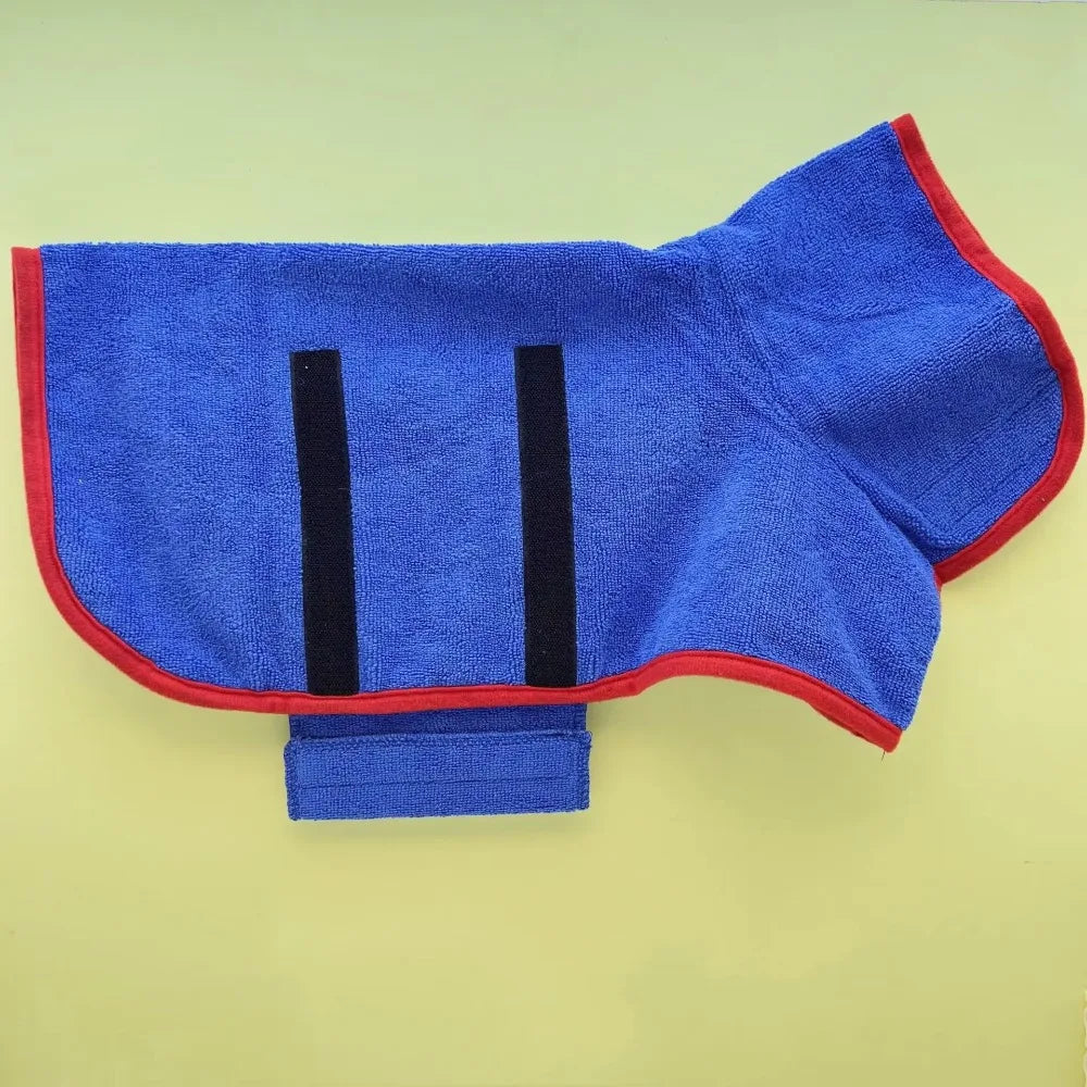 Absorbent Dog Bathrobe – Quick-Drying Pet Towel Wrap for Full-Body Drying