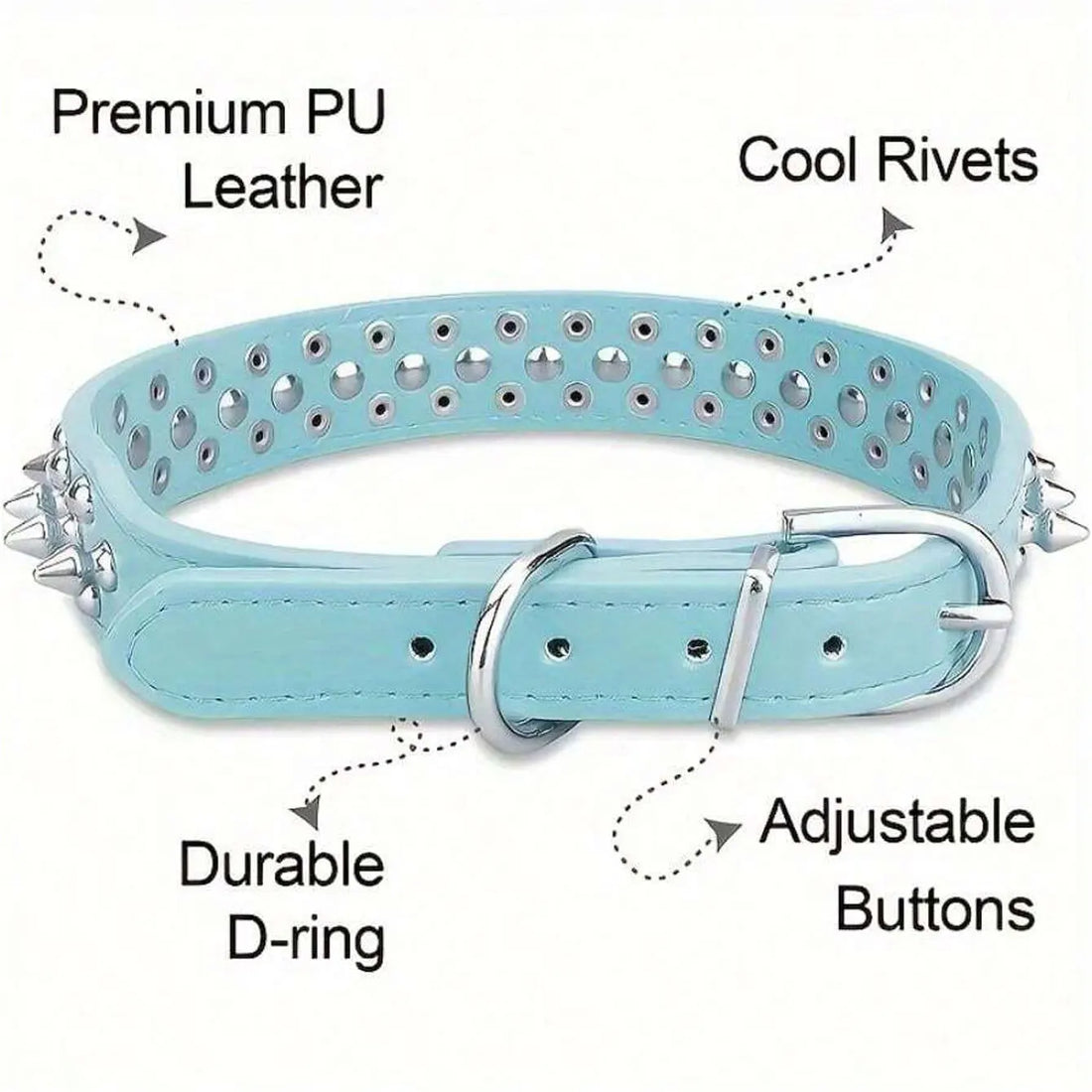 Dog Adjustable Rivet Collar