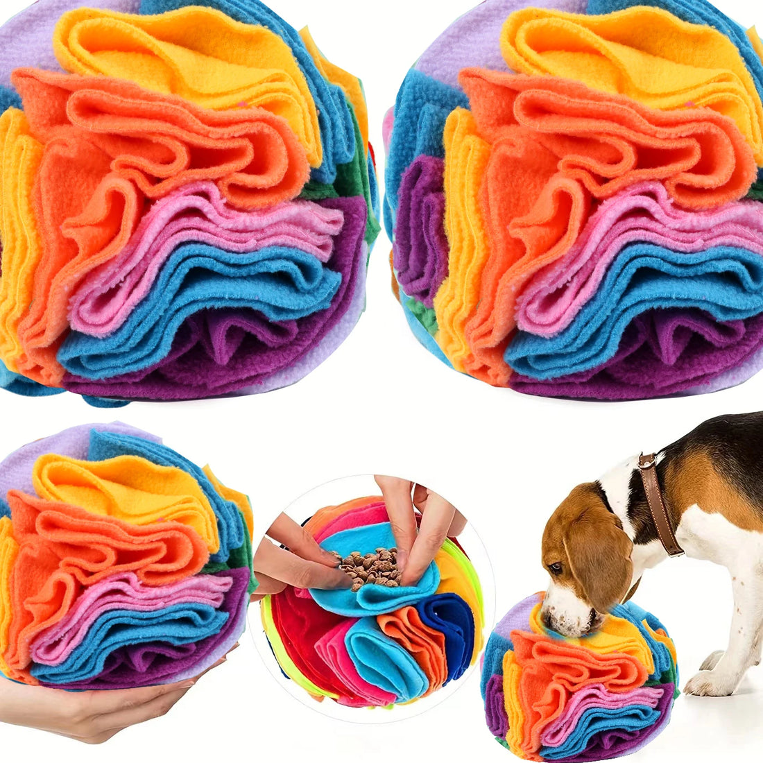 Interactive Dog Snuffle Ball – Treat Puzzle Toy for Large Dogs | Encourages Natural Foraging & Slow Feeding
